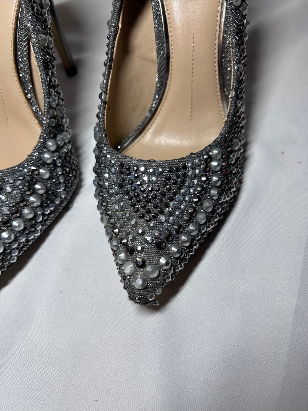 Gianni Bini Rhinestone Pointed Toe Stiletto Heels Glam Evening Pumps - Picture 3 of 14
